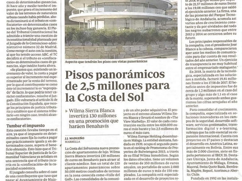 ABC PUBLICA UN ARTICULO DE THE VIEW MARBELLA