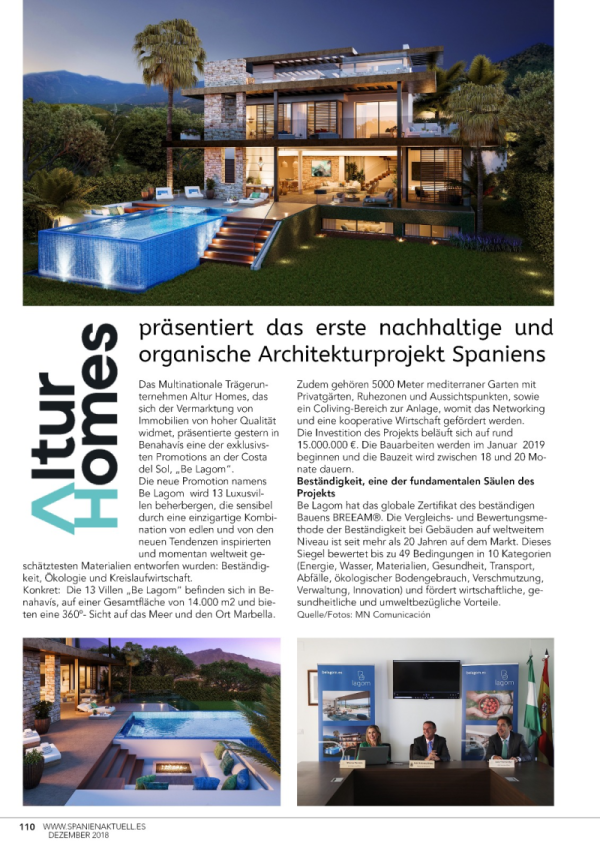 Spanien Aktuell publishes article on Be Lagom