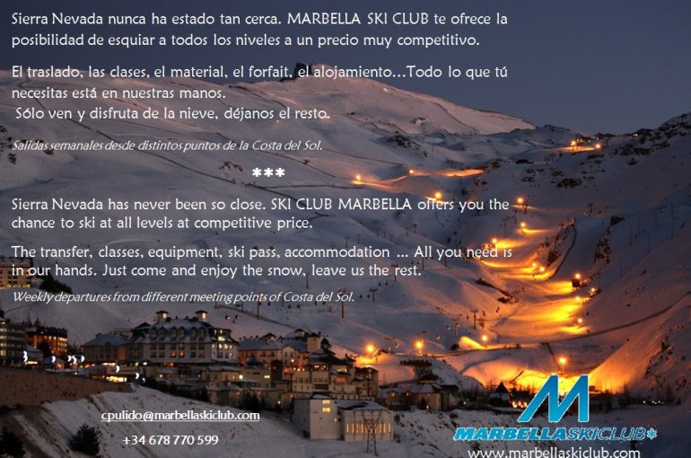 Marbella Ski Club te acerca a Sierra Nevada