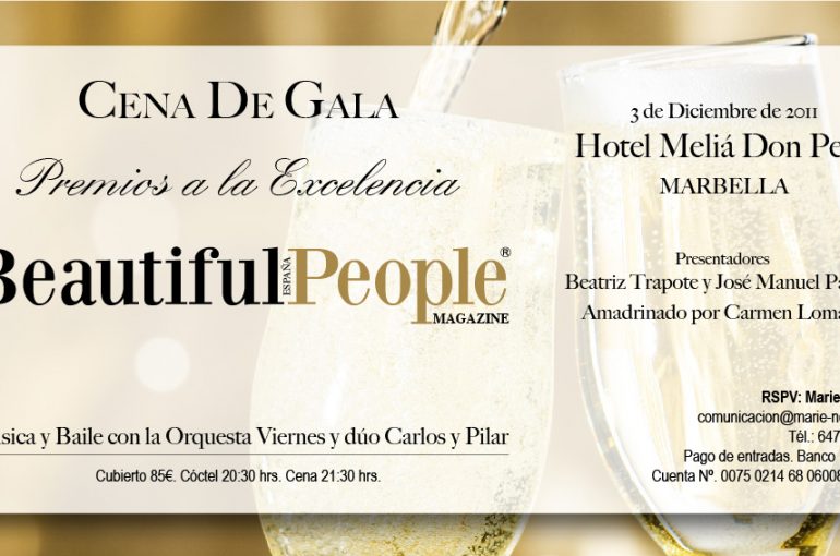 Cena de Gala Premios a la Excelencia, de BEAUTIFUL PEOPLE