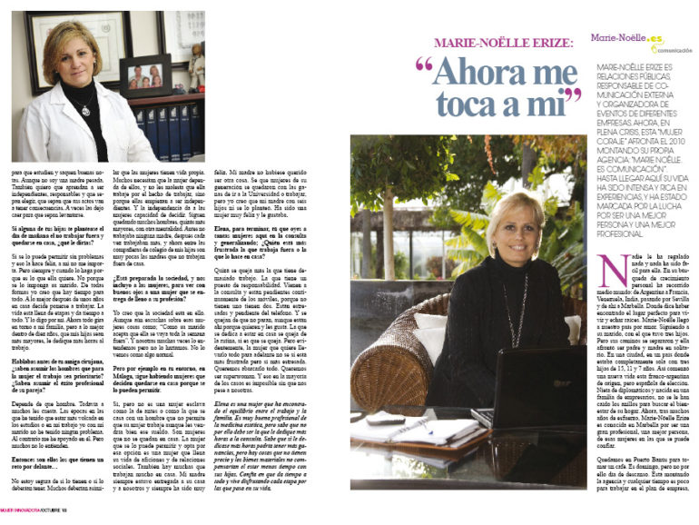 Entrevista en MUJER INNOVADORA