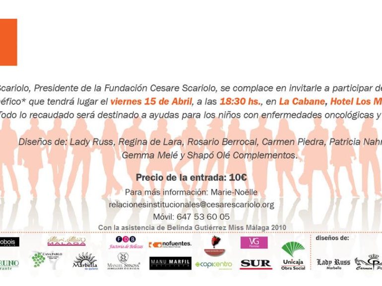 Desfile Benéfico a favor de la Fundación Cesare Scariolo