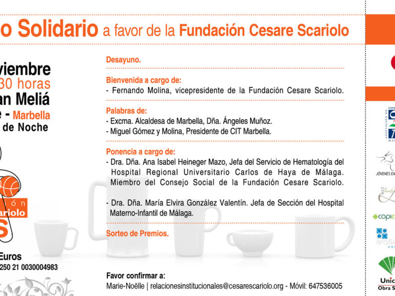 Petit déjeuner solidaire en faveur de la Fondation Cesare Scariolo à Marbella