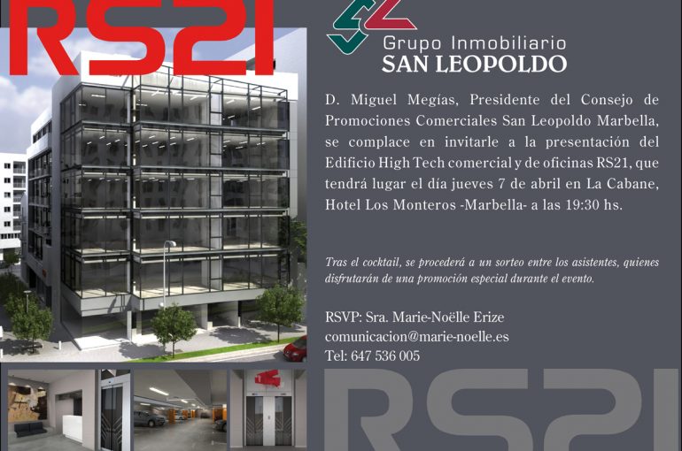 7 de abril: Presentación del Edificio High Tech RS21 en Marbella