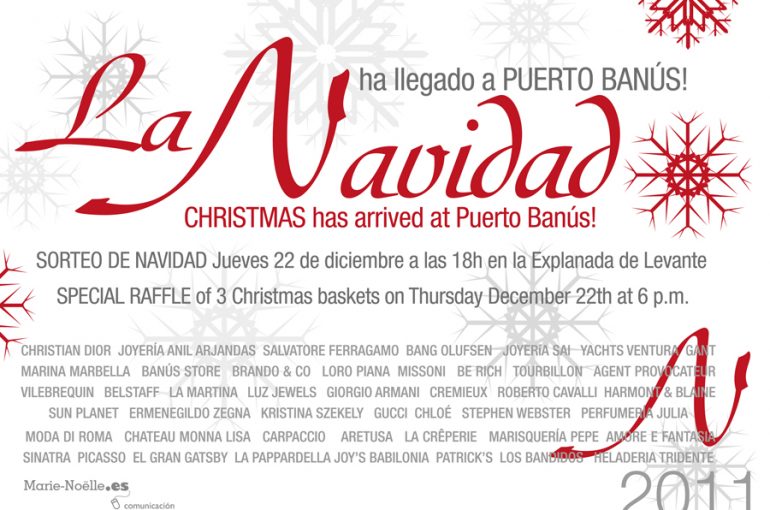 La Navidad ha llegado a Puerto Banús: sorteo el 22 de diciembre a las 18h de 3 cestas especiales