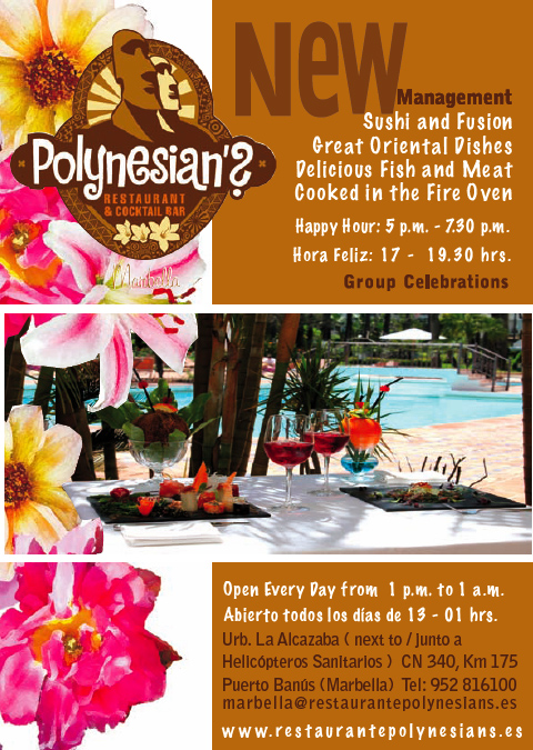 Publicidad Restaurante POLYNESIAN’S de Marbella